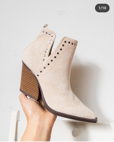 Botín ante en beige | CALZADO |