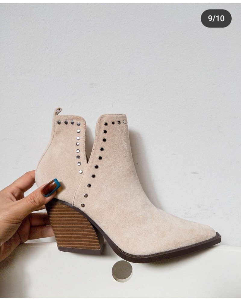 Botín ante en beige | CALZADO |