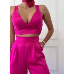 Conjunto Raso Teresa Fucsia | ROPA |